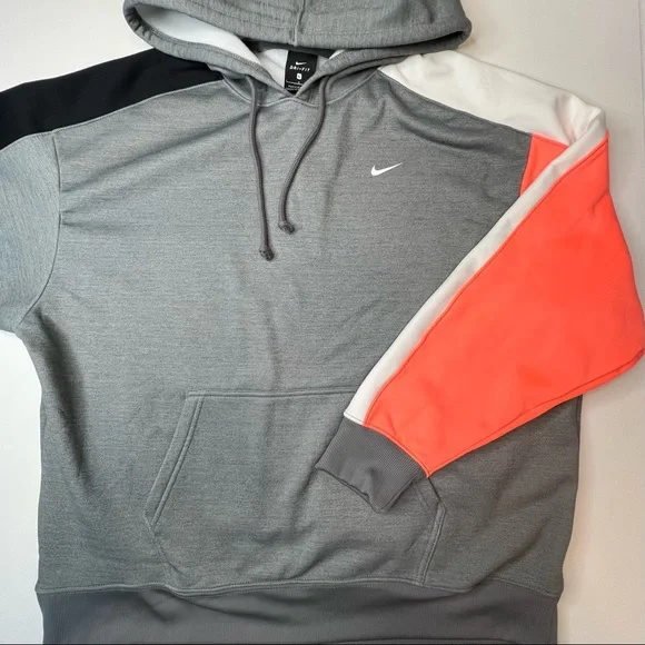Nike Jackets Coats Nike Gray Orange Colorblock Hoodie